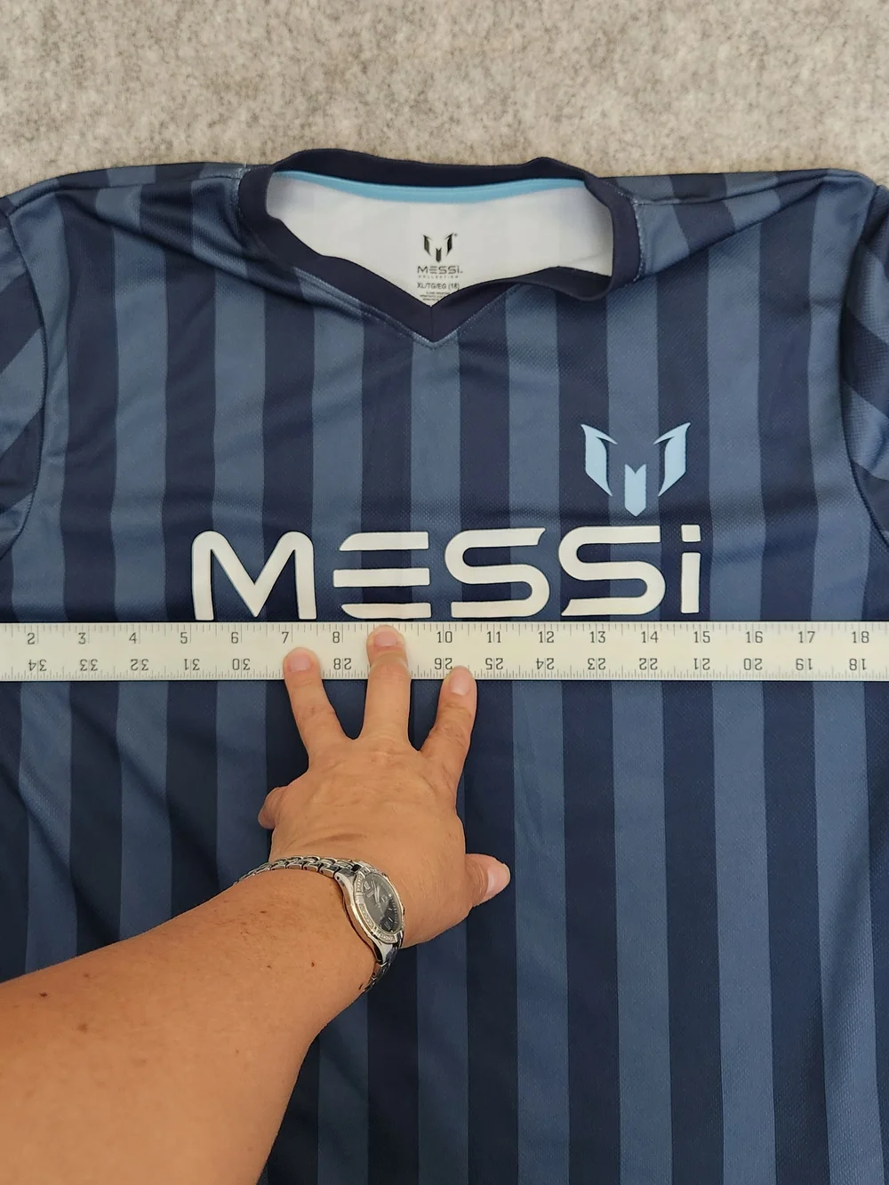 Messi Collection Lionel Messi Jersey #10 Youth XL 18 Blue Stripes Soccer FIFA